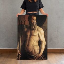 Portrait of Andrea Doria as Neptune by Agnolo Bronzino Canvas Print