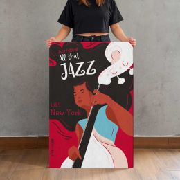 All That Jazz Singer in Red and Black Canvas Print