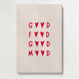 Good Food Good Mood Red Typography Canvas Print