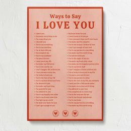 Ways to Say I Love You Typography Canvas Print