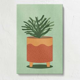 Leafy Plant in a Terracotta Pot Canvas Print