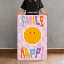 Smile Happy Pink Checkerboard Canvas Print