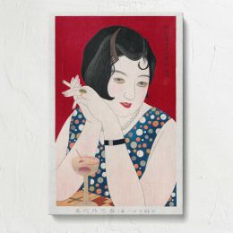 Modern Woman Japanese Ukiyo-e Portrait Canvas Print