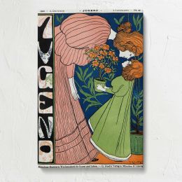 Jugend Floral Magazine Cover Canvas Print
