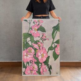 Prairie Rose Botanical Illustration Canvas Print