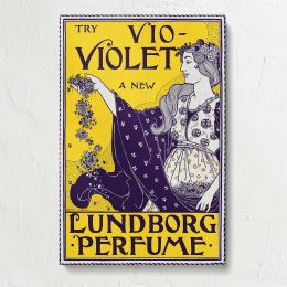 Vio-Violet Lundborg Perfume Design by Louis Rhead Canvas Print