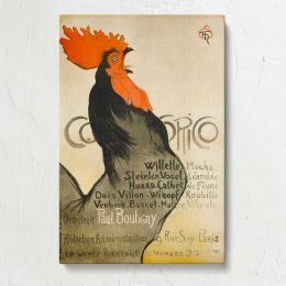 Cocorico Rooster Illustration Canvas Print
