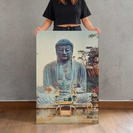 Bronze Buddha at Kamakura by Ogawa Kazumasa Canvas Print