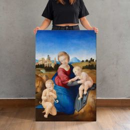 Madonna and Child with the Infant Saint John by Raphael Canvas Print