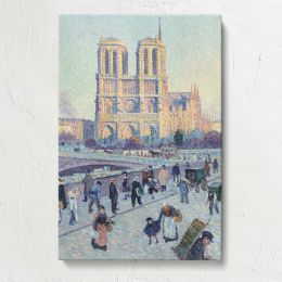 Quai Saint-Michel and Notre-Dame by Maximilien Luce Canvas Print