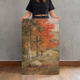 Woods in Autumn by Frederic Edwin Church Canvas Print