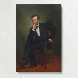 Abraham Lincoln Seated Portrait Canvas Print