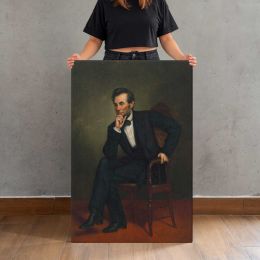 Abraham Lincoln Seated Portrait Canvas Print