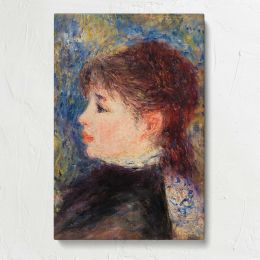 Young Woman with a Rose by Pierre-Auguste Renoir Canvas Print