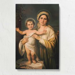 Virgin Mary Holding Baby Jesus Canvas Print