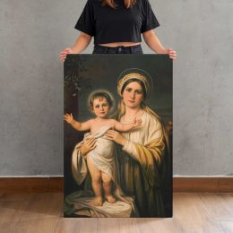 Virgin Mary Holding Baby Jesus Canvas Print