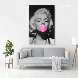 Marilyn Monroe Pink Bubble Canvas American Model Wall Artwork Hangings