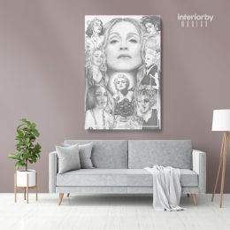 Modanna Art Work Collage Print Poster in Canvas Rolled Canvas