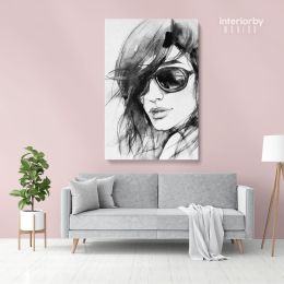 Black And White Creative Modern Women Watercolor Painting Posters Print Canvas