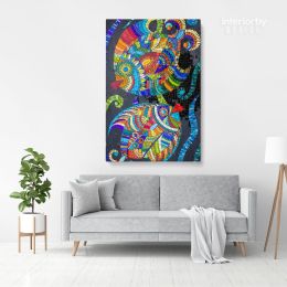 Mosaic Artwork Print Poster on Canvas or Rolled Canvas Photo Print Modern Wall Art