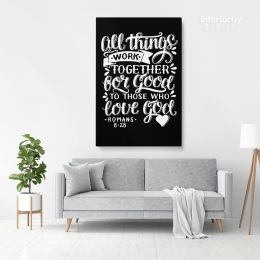 Love God Bible Verse Canvas Office Decor Scripture Art Decals Canvas