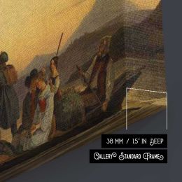 Crossing the Elbe at Aussig by Adrian Ludwig Richter Canvas Wall Art Print