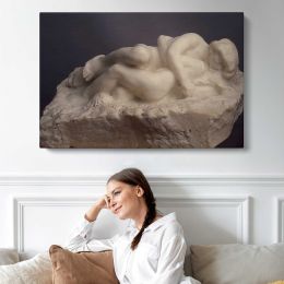 Cupid and Psyche by Auguste Rodin Canvas Wall Art Print