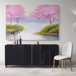 Landscape Spring Watercolour Canvas Wall Art