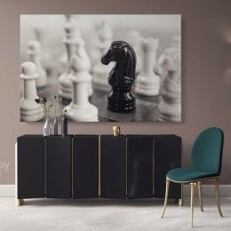 Large Chess Board - Roll Kids Gaming Modern Canvas Wall Art