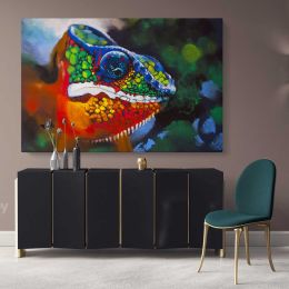 Toads Frog Original Pastel wall art Modern Print Abstract Canvas Wall Art