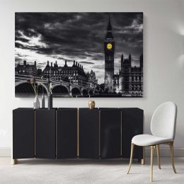 Stunning Black and White Big Ben of London wall art Buildings and Cites Canvas Wall Art