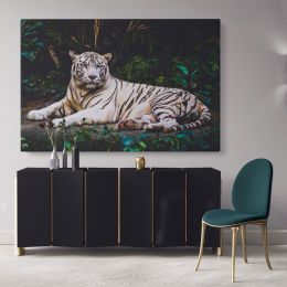 Large White Tiger Canvas Photography Canvas Wall Art