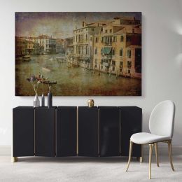 Vintage Style Venice Cityscape Canvas Wall Art