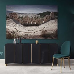 Odeon of Herodes Atticus at the Acropolis Athens Greece Landscape Canvas Wall Art