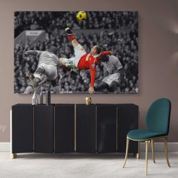 Wayne Rooney Poster Soccer Players Sports Canvas Wall Art