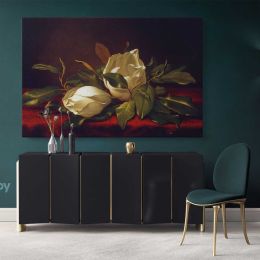 White Magnolia Flower Canvas Wall Art