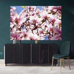 Pink Magnolia Flower wall art Floral Wall Art Decoration Magnolia Flower Canvas Wall Art