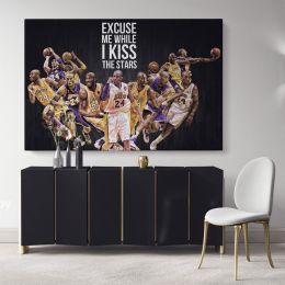 Mamba Mentality Basketball Player Kobe Bryant Canvas Wall Art