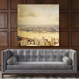 Jin Mao Tower Skyscraper Shanghai City Print Canvas with Frame