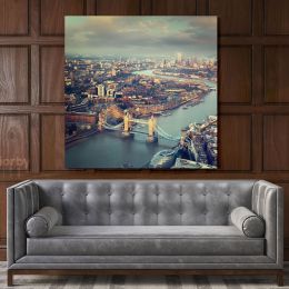 Thames River England Photography Poster Print Canvas with Frame