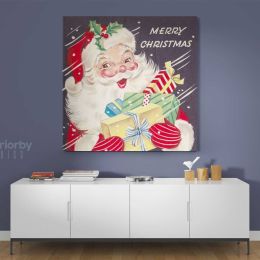 Merry Christmas Greeting Gift Print Painting Framed Canvas for Bedroom Wall Hangings Poster
