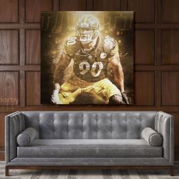 T. J. Watt Pittsburgh Poster Steelers Poster Football Canvas