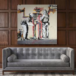 Banksy Style Jean Michel Basquiat Canvas