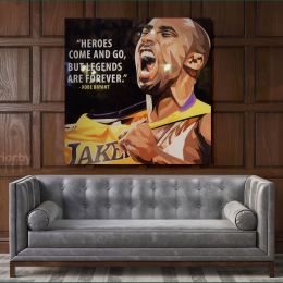 Mamba Mentality Inspirational Quote Kobe Bryant Photo Print on Canvas