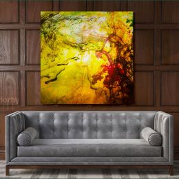Modern Abstract Canvas Acrylic Colors And Ink In Water Art Canvas Wall Art