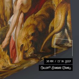 Daniel in the Lions' Den by Sir Peter Paul Rubens Canvas Wall Art Print