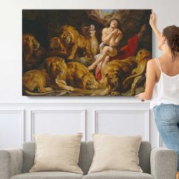 Daniel in the Lions' Den by Sir Peter Paul Rubens Canvas Wall Art Print