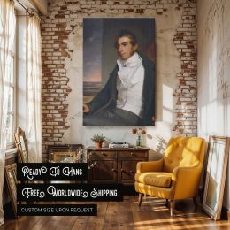 Daniel La Motte by Thomas Sully - Refined Portrait in Classic Interior Setting 