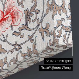 Decorative seamless pattern floral background Square Canvas Wall Art