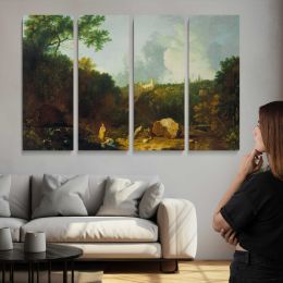 Distant View of Maecenas Villa, Tivoli by Richard Wilson Canvas Wall Art Print